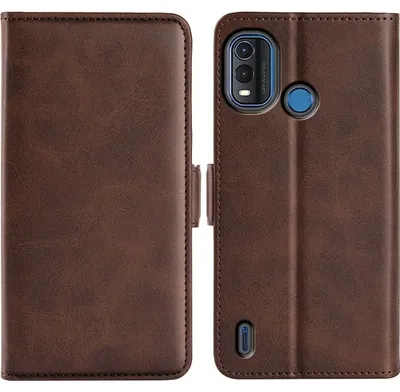 Produktbild von Mobigear Slim Magnet Klapphülle für Nokia G11 Plus - 3 Kartenfächer mit Standfunktion Braun