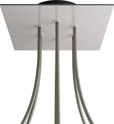Image de Creative-Cables Rosace Rose-One carrée, 200 mm, avec 6 trous et 4 trous latéraux