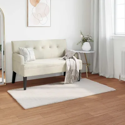 Produktbild von "Schlussverkauf" moderne Teppich - Wohnzimmer Kunstfell Hasen Teppich Olite Creme 60x110 cm Polyester  C12715
