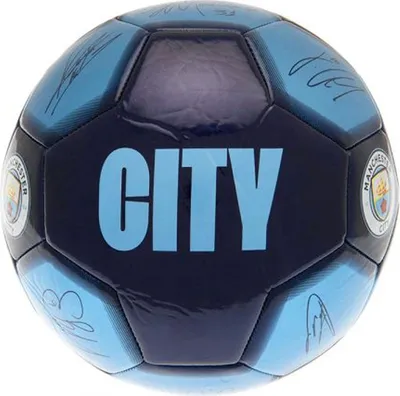 Obrázok produktu pre Manchester City FC - Futbalová lopta "City" s podpismi BS3680 (5) (Nebesky modrá/nemodrá)