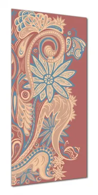 Produktbild von Wallario selbstklebende Duschrückwand 90 x 200 cm mit Motiv Muster mit Blumen in Pastellfarben - Wandverkleidung mit Hochglanzlaminat in Glasoptik