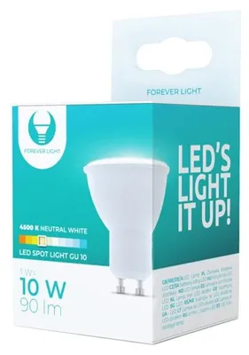 Obrázok produktu pre Žiarovka FOREVER LED GU10 1W 4500K 90lm