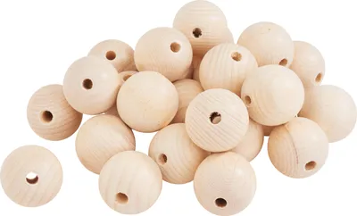Produktbild von VBS XXL Holzkugeln durchgebohrt Ø 40 mm, 25 Stück