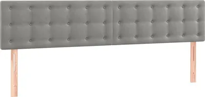 Produktbild von vidaXL Kopfteile Hellgrau 180x5x78/88 cm Samt