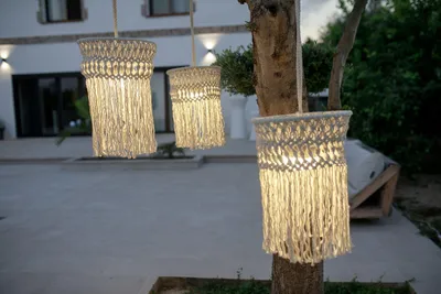 Produktbild von NewGarden MYKONOS HANG LED Pendelleuchte Baumwollseil Fernbedienung IP54