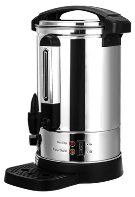 Produktbild von Faziango Glühweinkocher aus Edelstahl elektrisch 8L 1500 Watt mit Zapfhahn, Thermostat und Überhitzungsschutz Heißgetränkespender