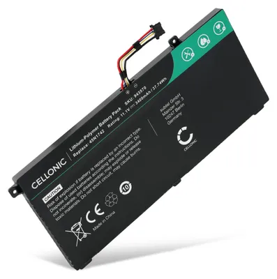 Produktbild von CELLONIC 1x Akku für Notebook Kompatibel mit Lenovo ThinkPad T560, ThinkPad T550, ThinkPad W550, 45N1741 - (3400mAh, 11.1V)