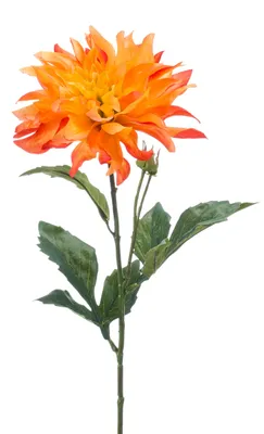 Produktbild von künstliche Dahlie mit XXL Blüte orange H. 60cm Emerald Kunstblumen
