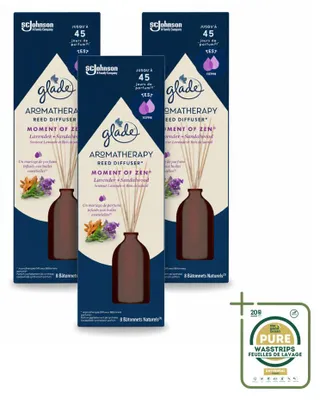 Obrázek produktu pro 3 kusy vonných tyčinek Glade Aromatherapy "Moment of Zen" - levandule a santalové dřevo - 80 ml - balení