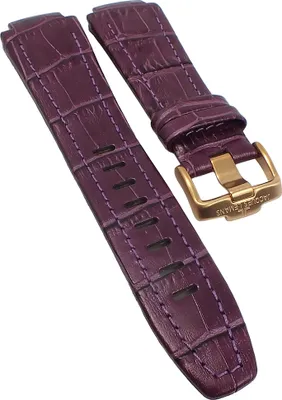 Produktbild von Jacques Lemans | Uhrenarmband lila Leder Krokoprägung | 1-1772 1-1772H