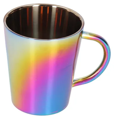 Isolierbecher 300 ml Edelstahl doppelwandig mit Griff Lila