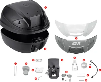 Zdjęcie produktu dla Blokada GiVi kompletna dla B34NT, B330NT