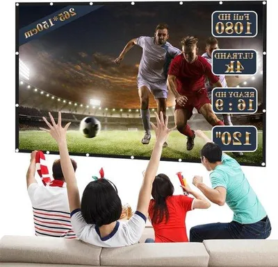 Produktbild von Portabler 120 Zoll HD Beamer Bildschirm