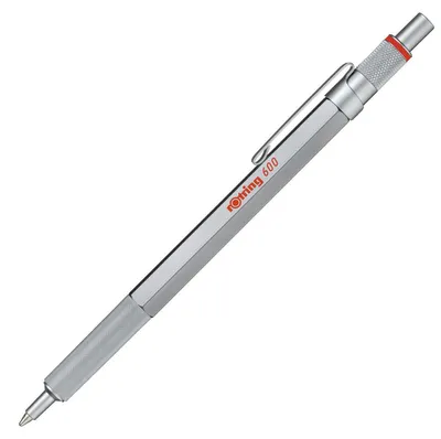 Image de rotring 2032578 rotring Stylo à bille rétractable 600, argent