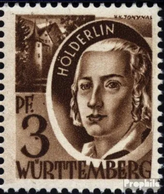 Produktbild von Briefmarken Franz. Zone-Württemberg 1947 Mi 2II Fleck in der 3 (Feld 20) postfrisch Freimarke