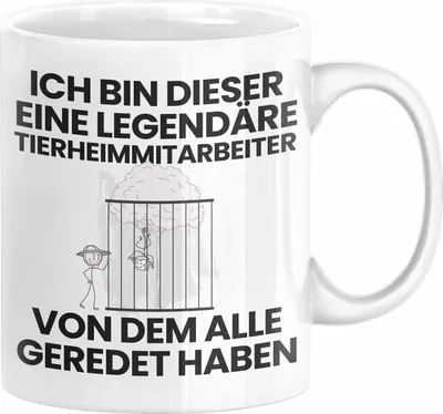 Produktbild von Tierheimmitarbeiter Geschenk Tasse Lustige Geschenkidee Geburtstag für Tierheimmitarbeiter Ich Bin Dieser Legendäre Tierheimmitarbeiter Von Dem Alle Geredet Haben Kaffee-Becher (Weiß)