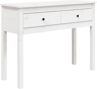 Obrázek produktu pro vidaXL Konzolový stolek bílý 100x35x75 cm Masivní borovicové dřevo