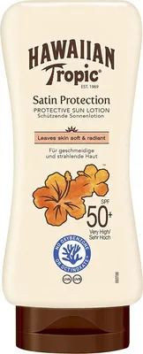 Image de Hawaiian Tropic Silk Hydration Crème Solaire Satinée SPF50 UVA/UVB Résistante à l’Eau 80 min 180 ml