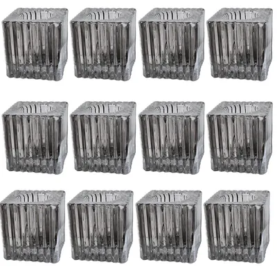 Immagine prodotto di Omgoods - Set di 12 portacandele in vetro - Trasparente, per candele votive e candele conici