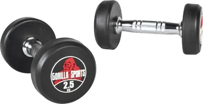 Obrázok produktu pre Gorilla Sports Okrúhle činky, gumové, 2 x 2,5 kg