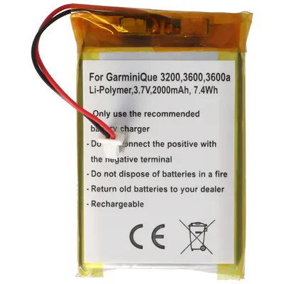Produktbild von AccuCell Akku passend für Garmin iQue 3200, 2000mAh extended