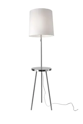 Produktbild von Stehleuchte Kalmar - Stehlampe mit USB-Anschluß und Ablage - Schwarz - Höhe ca. 167 cm