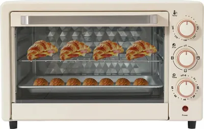 Image de Four à pizza - Mini-four électrique 22 l - 1000 W - 120–250 °C - Minuterie 60 min - Plaque de cuisson et grille