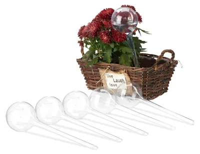 Produktbild von Wasserspender Bewässerungskugel Pflanzenbewässerung - 6er Set - 250 ml - Transparenter Kunststoff