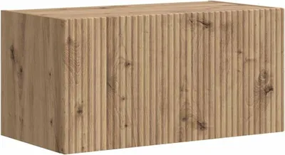 Image de Meuble TV mural en chêne artisanal 60 x 31 x 29,5 cm