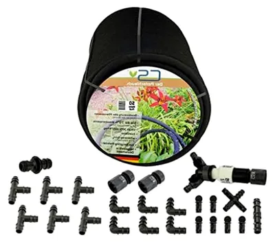 Produktbild von Perlschlauch Profi 50m mit Zubehörset für die Gartenbewässerung mit bis zu 70% Wasserersparnis bei unterirdischer Verlegung