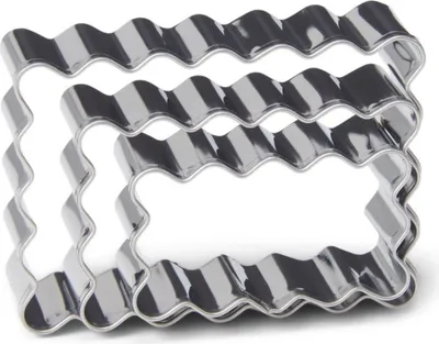 Immagine prodotto di Set di taglierine rettangolari in acciaio inox da 3 pezzi Patisse P02037