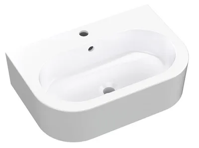Immagine prodotto di Sapho Kerasan Flo - Lavabo da appoggio, 600x420 mm, con 1 foro per rubinetto, bianco 314201