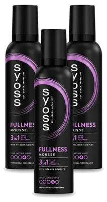 Produktbild von 3 x Syoss Fullness Haarmousse - 250 ml - Vorteilspackung - 3 Stücke