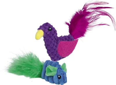 Produktbild von Nobby Katzenspielzeug Plüsch Tiere 2er Pack