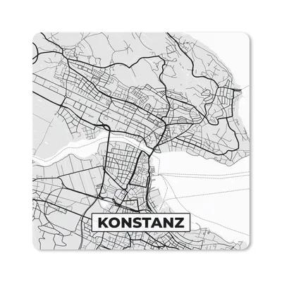 Produktbild von MuchoWow® Mauspad Mousepad Deutschland - Karte - Kostanz - Karte - Stadtplan 20x20 cm - Mousepads - Maus Mat - Pad - Mausunterlage - Desk Mat - Bureauartikeln