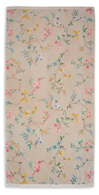 Produktbild von Pip Duschtuch Les Fleurs Farbe Khaki Größe 70x140cm