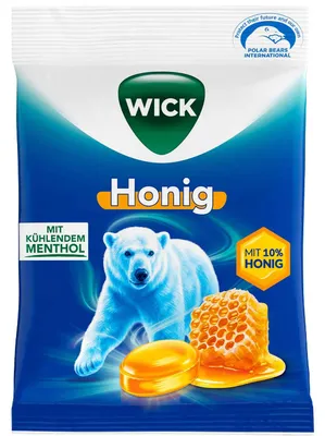 Image de Pastille contre la toux au miel Wick avec menthol 72 g