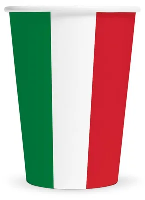 Produktbild von 8 Stück Pappbecher mit Italien-Motiv, 210 ml