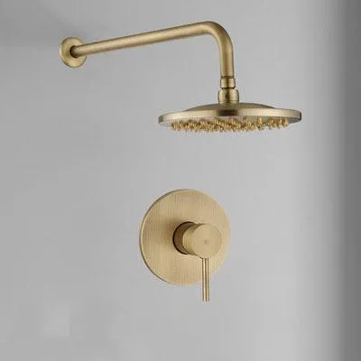 Produktbild von JinYuZe Messing-Duschkopf, Regenduschkopf, 20 cm Wandmontage, Einbau-Regenduschsystem, Antikmessing