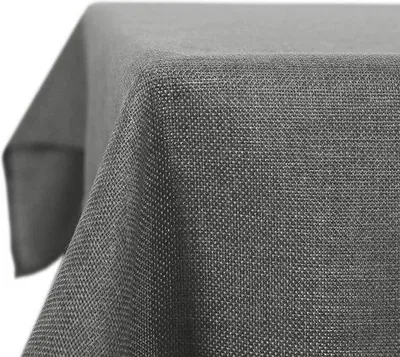 Produktbild von Wasserabweisendes Rechteck-Tischüberwurf aus Polyester mit Lotus-Effekt, abnehmbar für Eßtisch, Paar, dunkelgrau, 150x300cm