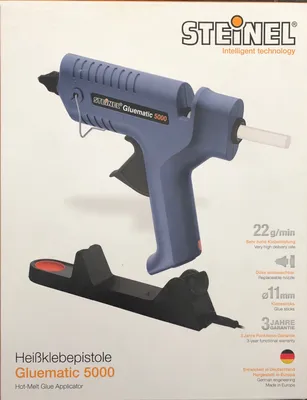 Produktbild von STEINEL Gluematic 5000, Heißklebepistole, Blau, 22 g/min, 180 s, 1,1 cm, 210 °C