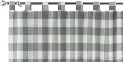 Produktbild von Dekoria Kurzgardine mit Schlaufen, weiss-grau kariert, 260 x 40 cm