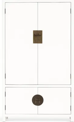 Immagine prodotto di Fine Asianliving Armadio cinese bianco W105xD60xH200cm Armadio cinese Armadio nuziale cinese Mobili orientali Asiatici