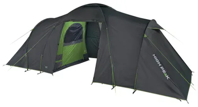 Image de Tente dôme High Peak Como 6.0 (gris foncé/vert, avec 2 chambres, modèle 2022)