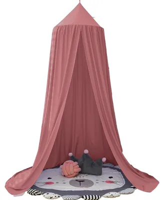 Produktbild von Betthimmel Für Mädchen, 1 Stück, Rot, Prinzessinnen-Betthimmel Mit Rüschen, 270 X 400 Cm, Für Kinderzimmer Und Leseecke
