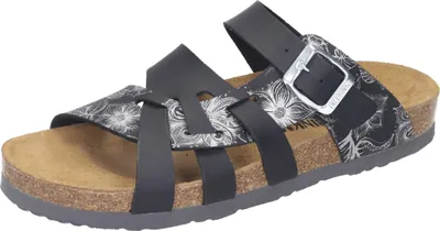 Produktbild von Dr. Brinkmann Damen Pantolette Oliva besondere Riemenführung ergonomisch, Größe:42 EU, Farbe:Schwarz