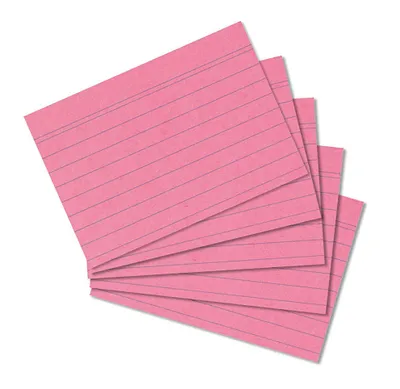 Produktbild von Herlitz Karteikarten DIN A8 liniert rosa 100 Karten