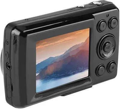Zdjęcie produktu dla Kompaktowa kamera do vlogów – czarna – 16 MP – cyfrowa kamera wideo 720p – lekka – 30 klatek na sekundę – 4-krotny zoom – idealna dla początkujących