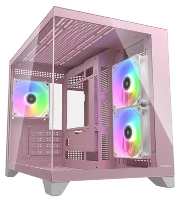Obrázek produktu pro COUGAR CGR-2QA6P-RGB, Mini Tower, PC, Růžová, Micro ATX, Mini-ITX, Hraní, Více
