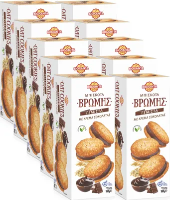 Produktbild von Cookies Doppelkekse gefüllte Hafer-Kekse mit Schokoladen-Creme 1800g aus Griechenland